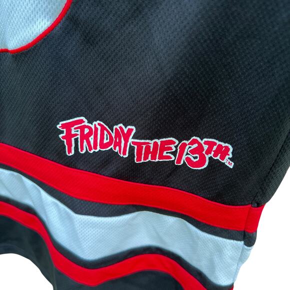 Friday the 13th Jason Voorhees Blood Splattered Hockey Jersey Horror Adult L - Picture 6 of 10